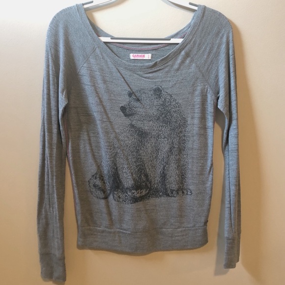 Garage grey bear sweater - Picture 1 of 1